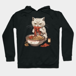 Grumpy ramen cat, foodie gift, ramen lover, cat lover Hoodie